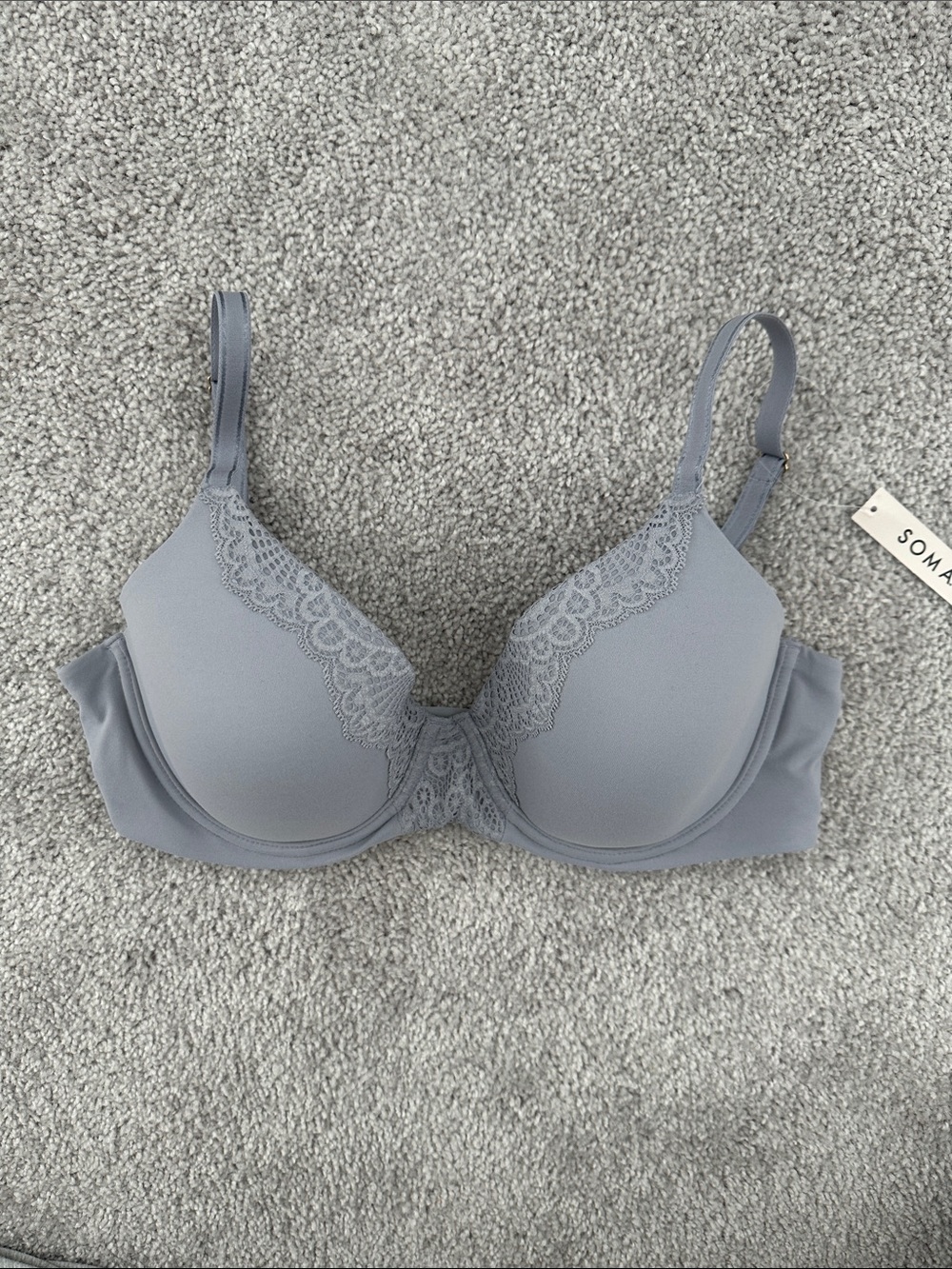 NWT Soma Light Lavender Lace-Trim T-Shirt Bra